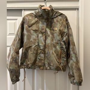 The North Face Women's Green and Brown Rain Jacket